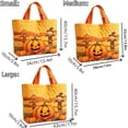 thumbnail image 5 of Halloween Quilted Tote Bag,Reusable Shopping Tote Large Capacity Trick or Treat Bag Fall Gift for Women Daily Commute Travel Shoulder Strap Handbag, 5 of 6