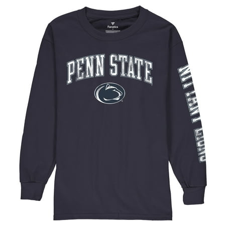 Penn State Logo Square - Penn State Nittany Lions Fanatics Branded Youth Distressed Arch Over Logo Long Sleeve T-Shirt - Navy