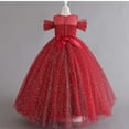 thumbnail image 7 of XEGLSBU Girls Dresses Fall and Shine Long Formal Dress for Girls Elegant Party Gown with Sequin z260522-b-Wine Size 4-5 Years, 7 of 7