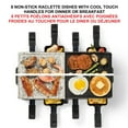 thumbnail image 3 of Starfrit 8-Person Raclette Party Grill, 2-in-1 Die-Cast Aluminum & Cooking Stone, Adjustable Temperature, 8 Spatulas & Dishes, 1300W, Hand Wash, Black, 3 of 7