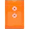JAM Plastic Envelopes, 4.3x6.3, 12/Pack, Orange, Button String, Open End