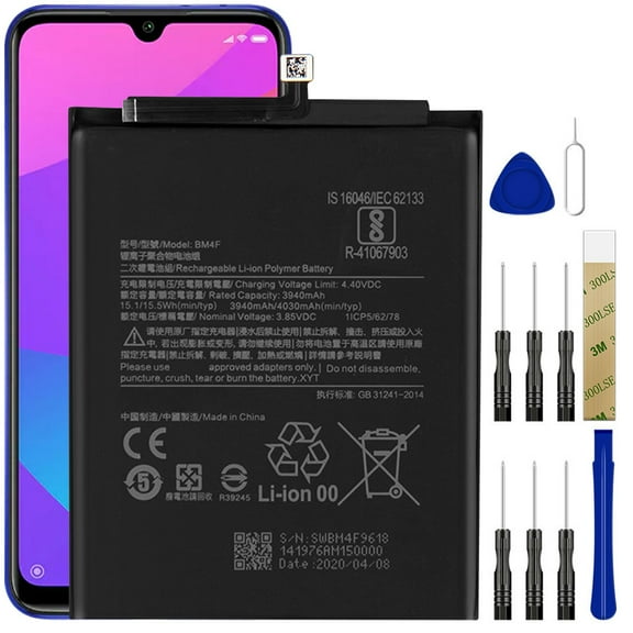 Replacement Battery BM4F for Xiaomi Mi CC9 Tool
