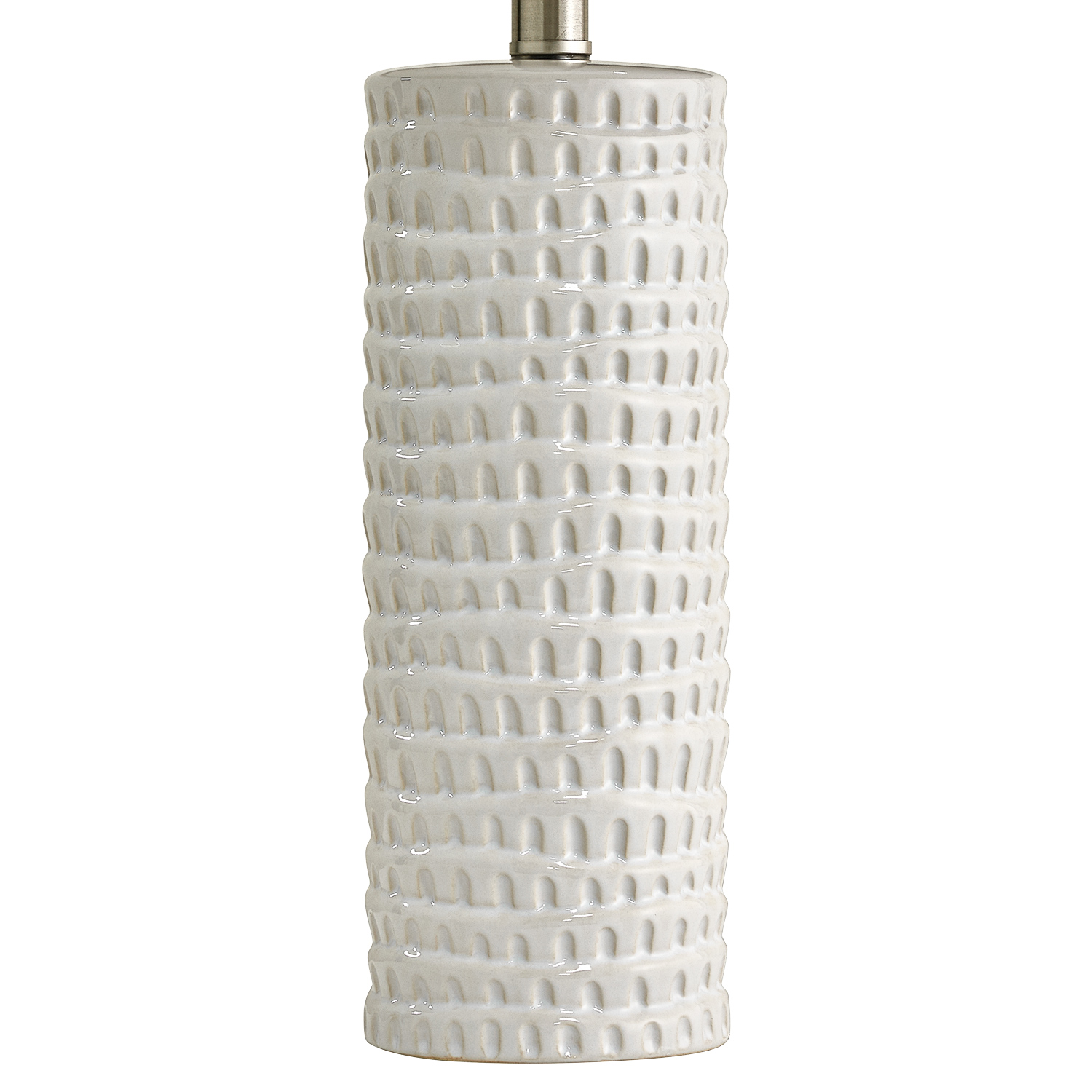 Oneach Ceramic Bedside Table Lamps Set of 2, White with Beige Shades photo 7