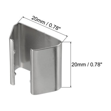 Fold Over Crimp End Caps, 80Pcs 20 X 20mm Ribbon End