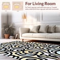 thumbnail image 2 of ODIKA 6'x9' Machine Washable Non-Slip Area Rug, Black and Abstract Art High Traffic Rug, Black, 304429, 2 of 5