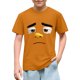 thumbnail image 1 of Blusas y camisas de manga corta con cuello redondo para niños y niñas, color liso, con estampado de expresión linda, manga corta, holgadas y cómodas, blusa para niña, 1 of 6