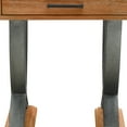 thumbnail image 4 of Benzara 1 Drawer Wooden Side Table with Metal Wishbone Legs, Brown and Gray, 4 of 5