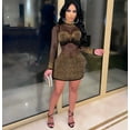 thumbnail image 5 of Ava be Sexy Rhinestone Mesh See Through Mini Dresses Women Hipster O-neck Long Sleeve Bodycon Dress 2023 Elegant Party Clubwear, 5 of 11