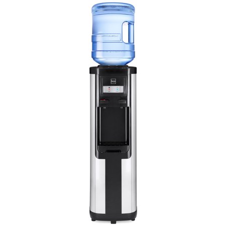 Best Choice Products Freestanding Top Loading Instant Hot and Cold Water Cooler Dispenser with Compressor Cooling Drip Tray, Hot Water Safety Lock, 5-Gallon, Stainless Steel, (Best Cold Water Dispenser)