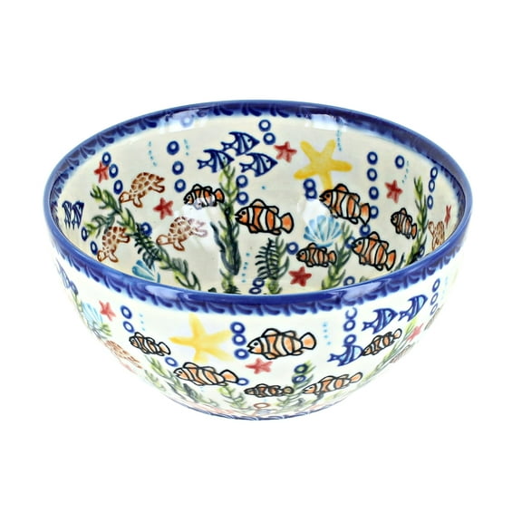 Blue Rose Polish Pottery Atlantis Cereal/Soup Bowl