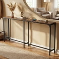 thumbnail image 4 of Gymax 71'' Console Table w/Power Outlet Metal Frame for Hallway Foyer Living Room Rustic Brown & Black, 4 of 10