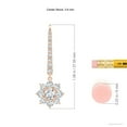 thumbnail image 2 of ANGARA Lab Grown Starburst Diamond Drop Earrings for Women in 14K Rose Gold (Size-3.6mm| Color-F-G| Clarity-VS) | April Birthstone, Anniversary, Jewelry Gift for Women | Lab-Grown Diamond Earrings, 2 of 5