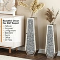 thumbnail image 4 of SHYFOY 24" Glam Tall Crushed Diamond Floor Vase Mirror Flowers Floor Vase Glass Vases for Home Decor, 4 of 6