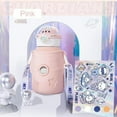 thumbnail image 2 of Botella de agua portátil kawaii con pajita, 500 ml, de acero inoxidable, con aislamiento, diseño de oso astronauta, ideal para la escuela, el gimnasio, viajes y picnic., 2 of 10
