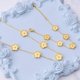 thumbnail image 2 of Long chain necklace with five leaves including gift box Xmas, 2 of 4