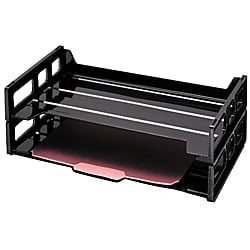 Tones Legal Tray Desk Accessory - Office Depot 30% Recycled Legal-Size Desk Trays, 9in. X 16 1/4in., Black, Pack Of 2, 10454