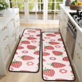 thumbnail image 4 of Kitchen Rugs Sets Of 2,Strawberry Plants Fruit Flower Anti Fatigue Kitchen Mat Rugs Non Slip Washable,Decorative Kitchen Floor Mats for Kitchen,Sink,Laundry,17"x47"+17"x47", 4 of 5
