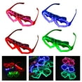 thumbnail image 2 of 6Pieces Heart Shapeds LED Glasses Night Parties Multiple Color Light Up Accessories Comfort Wear Plastic Materials, 2 of 8