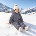 thumbnail image 6 of Teyfeniy Toddlers Winter Snowsuits Hooded Insulated 1 Piece Thicken Thermal Outdoor Activity Zip up Windproof Kids Winter Jumpsuit, 6 of 10