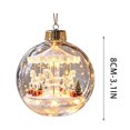 thumbnail image 3 of Lighted Christmas Ball Ornaments Clear Miniature Winter Scene Baubles with Glowing LED for Holiday Tree Decor, 3 of 7