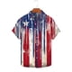 thumbnail image 2 of Camisa Impresa de Manga Larga para Hombre con Cuello Girado, Blusa de Botón Casual Blusa de Manga Corta, 2 of 5