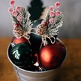 thumbnail image 5 of KAKOWELY 10 Pcs Petits Pics de Pin Artificiels Stimulation Aiguilles de Baies de Pin Ornements de Fleurs de Baies Rouges pour Arrangements Floraux de Noël Couronnes et Décorations de Fête, 7.48"X3.15"X0.39 Pouces, 5 of 5