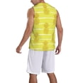 thumbnail image 5 of Gaeub Gold Pineapple Men's Mesh Basketball Jersey, Quick-Drying Sleeveless Top S-4XL, Loose Muscle Tank Top -4X-Large, 5 of 9