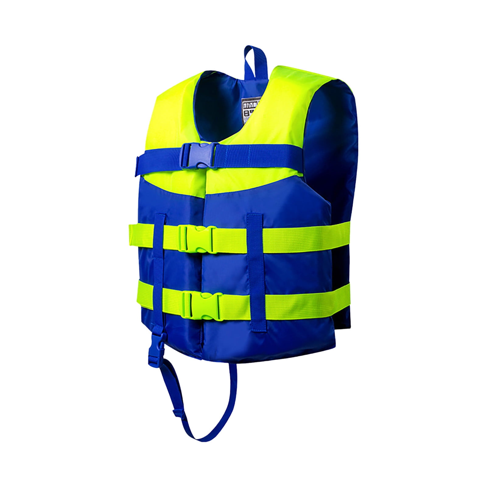 ZORVINEX High-Buoyancy Fishing Life Jacket - LJacket Flotation Gilet for Car Swimming & Outdoor Safety, Durable Oxford Cloth, Snug Fit, Ideal for Anglers & Travelers Yellow & Blue
