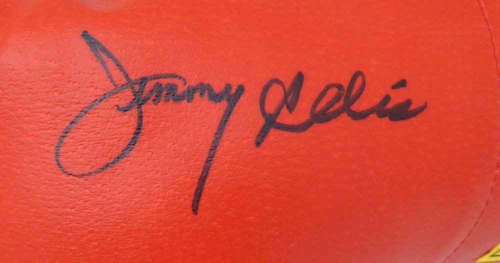 Jimmy Ellis Autographed Red Everlast Boxing Glove Beckett BAS #C71443