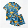 thumbnail image 6 of DHFJKG Satin Pajamas For Women Set Halloween Sleepwear Short Sleeve Button Down 2 Piece Loungewear Set, 6 of 6