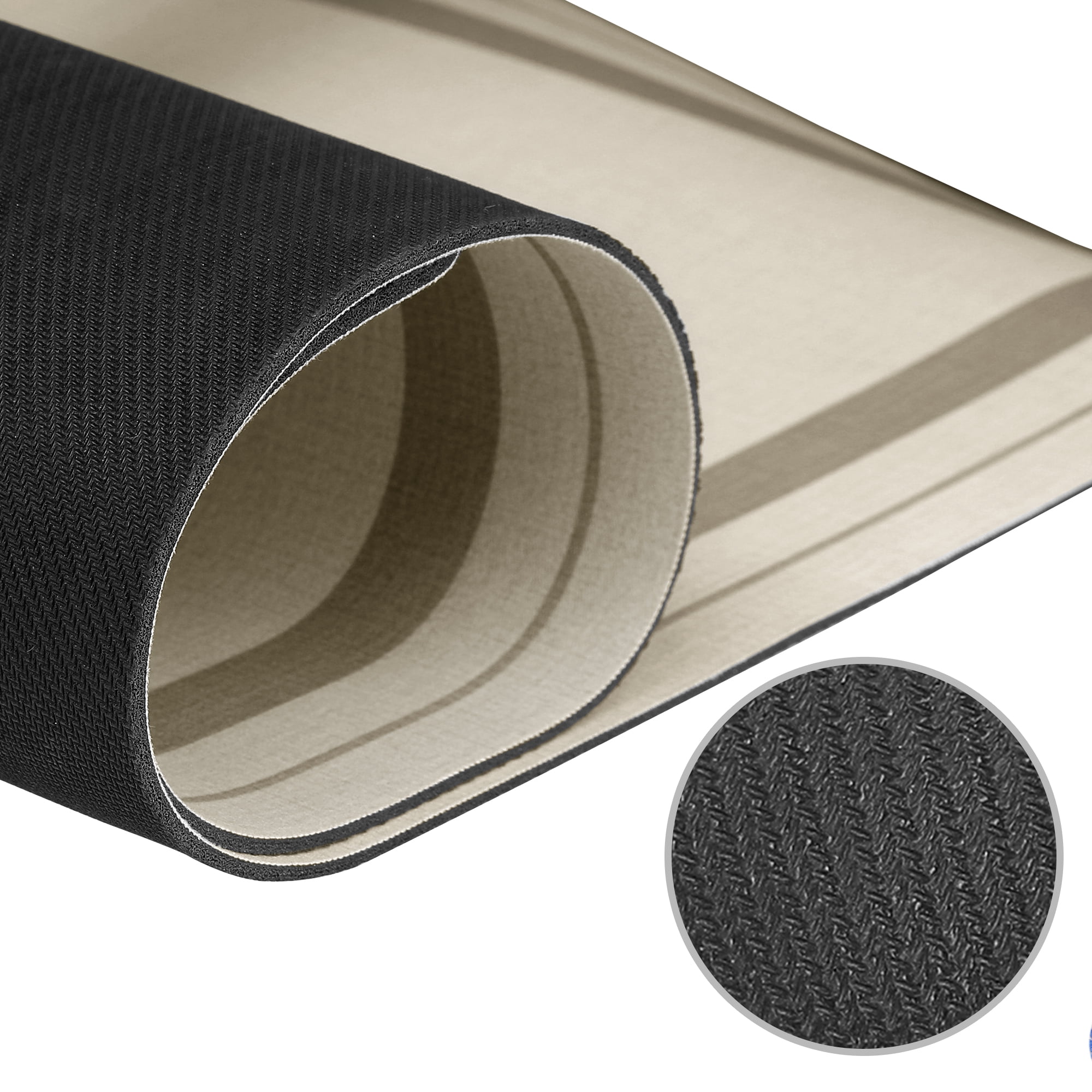 Unique Bargains 2 Pcs Modern Soft Comfort Kitchen Rugs Absorbent Non Slip Kitchen Mats Beige 24" x 36"