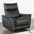 thumbnail image 2 of Furniture of America Telimate Leather Padded Recliner in Black, 2 of 10