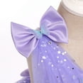 thumbnail image 4 of IBTOM CASTLE Toddler Girls Butterfly Birthday Dress Rainbow Tulle Formal Wedding Party Ruffle Tutu Dresses Photo Shoot 2-3 Years Purple, 4 of 8