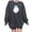 Dark Gray, variant on Womens Halloween Tops Oversized Ghostface Tee Shirts Long Sleeve Crewneck Pullover Brown Sweatshirt for Women