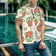 thumbnail image 6 of Uemuo Frog Hold Strawberry Print Mens Polo Shirts Baseball T-shirt Performance Short Sleeve Golf Shirt Moisture Wicking Athletic Casual Collared T-Shirt-Small, 6 of 7