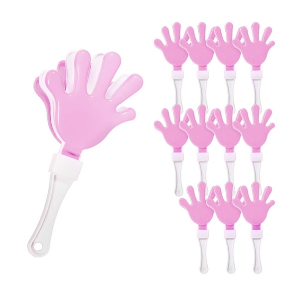 Windy City Novelties 12-Pack 7-Inch Mini Hand Clappers - Bulk Noisemakers for Parties, Celebrations, and Events - Pink