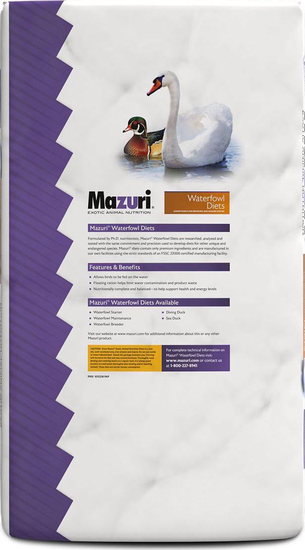 Mazuri Waterfowl Maintenance Duck and Geese Food, 50 lb. Bag
