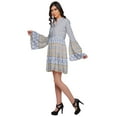 thumbnail image 3 of Moomaya Robe à Manches Longues Évasées pour Femmes, Décontractée, Imprimée, d'Été, Plissée, Kurta, 3 of 6