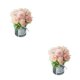 thumbnail image 3 of Ounissouiy 2 piezas de flores artificiales en jarrón, flores falsas de hortensias de seda elegantes y duraderas Type2 NO2, 3 of 6