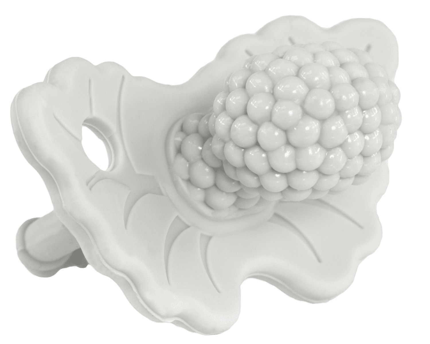RaZbaby RaZberry Silicone Baby Teether Toy - Berrybumps Soothe Babies Sore Gums - Infant Teething Toy - Hands Free Design - BPA Free - Easy-to-Hold Design - Teething Relief Pacifier - Grey