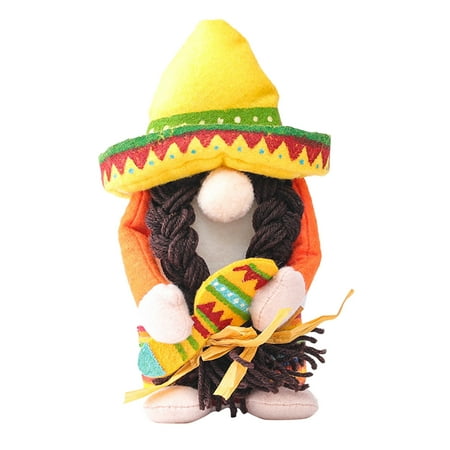 

Mexican Carnival Wide Brimmed Hat Doll Instrument Doll Decoration 2024 Clearance