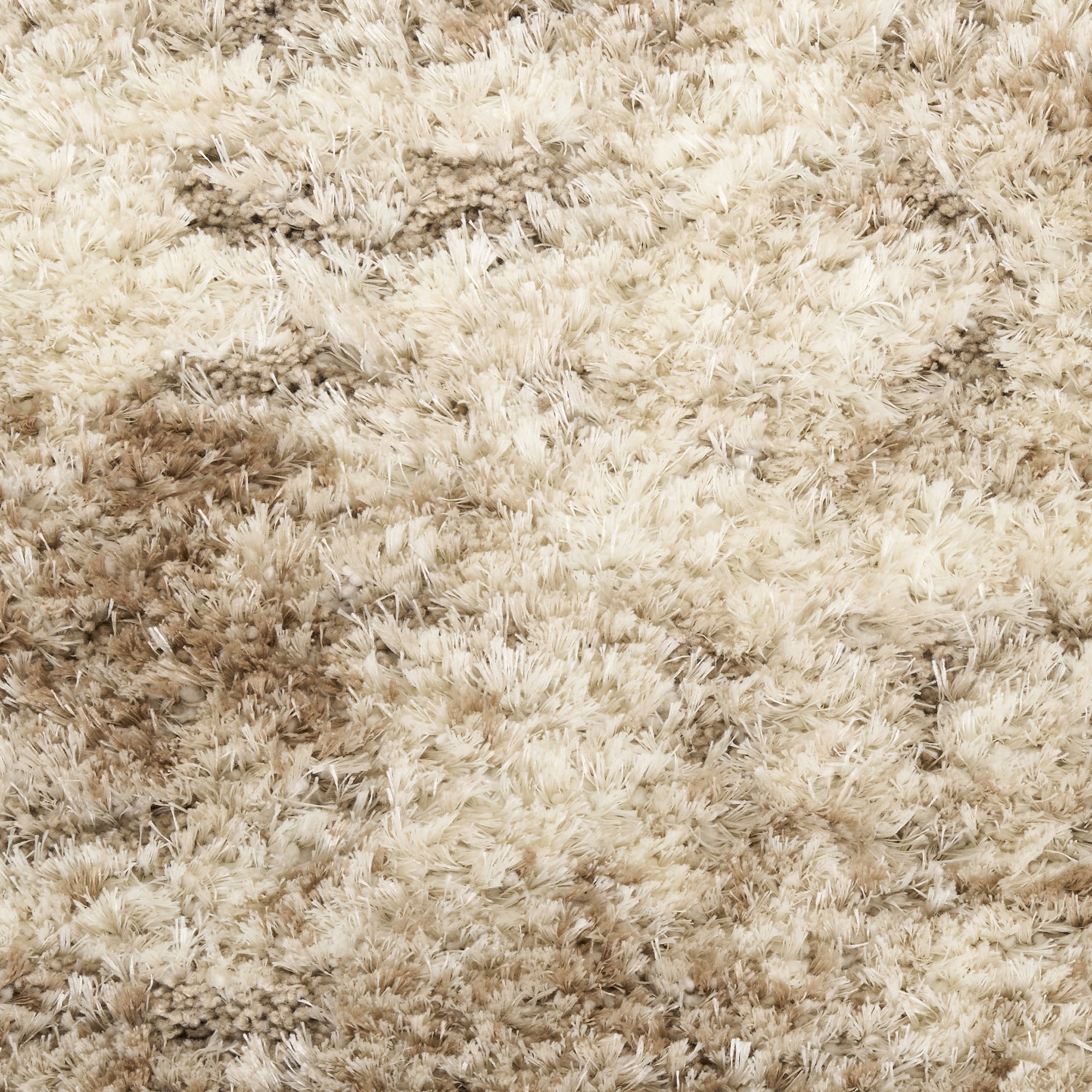 Nourison Luxurious Shag 7'10" x 9'10" Ivory Dark Beige Modern Indoor Rug