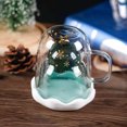 thumbnail image 2 of Creación De Vidrio De Doble Capa Árbol De Navidad Estrella Taza De Agua Taza De Alta Temperatura Vidrio Árbol De Navidad Estrella Taza De Los Deseos Inevent HA016204-00, 2 of 5