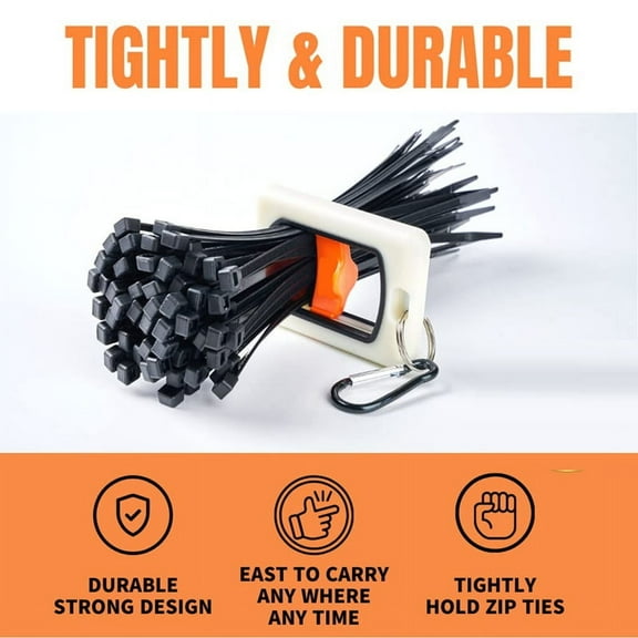 Zip Tie Holder for Cable Ties Arrangement, Organizer to Improve Work Efficiency, Wire Reduce Waste, Heavy Duty Indoor Plastic