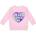 thumbnail image 2 of Inktastic Jesus Loves Me Toddler Sweatshirt, 2 of 4