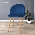 thumbnail image 2 of Set de Sillas Velvet Gaon Terciopelo para Comedor Azul Eléctrico 2 Piezas, 2 of 9