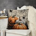 thumbnail image 5 of pumpkins spider web gothic linen toss pillowcase decoration pillowcase gifting preferred 18x18 inch cushion cover sofa pillowcase sofa bedroom living room car, 5 of 6