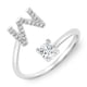 thumbnail image 1 of Anillo Ajustable Letra W Inicial Plata Fina .925 Joyería, 1 of 4
