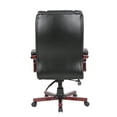 thumbnail image 6 of Office Products High Back Executive Wood Finished Chair with Casters, Mahogany, 6 of 7