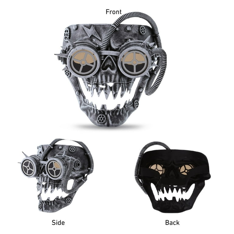 絵 「MASK」 Attitude Studio Steampunk Wired Skeleton Full Face Mask Goggles